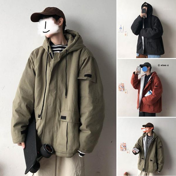winter lambskin jacket men's warm thick fashion parka men solid color casual hooded coat man wild loose cotton tooling jacket1, Black
winter lambskin jacket men's warm thick fashion parka men solid color casual hooded coat man wild loose cotton tooling jacket1, Black
