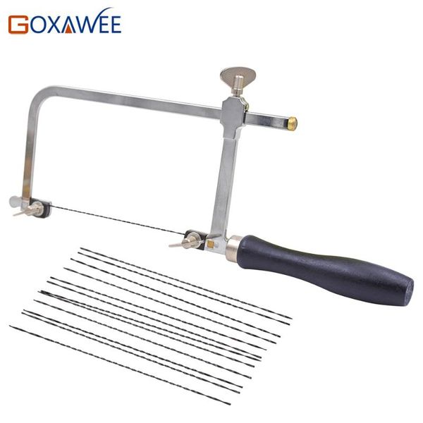 goxawee adjustable saw frame sawbow adjustable u-shape saw hacksaw diy hand tools with 12pcs spiral sawblades for jewelry tools
goxawee adjustable saw frame sawbow adjustable u-shape saw hacksaw diy hand tools with 12pcs spiral sawblades for jewelry tools