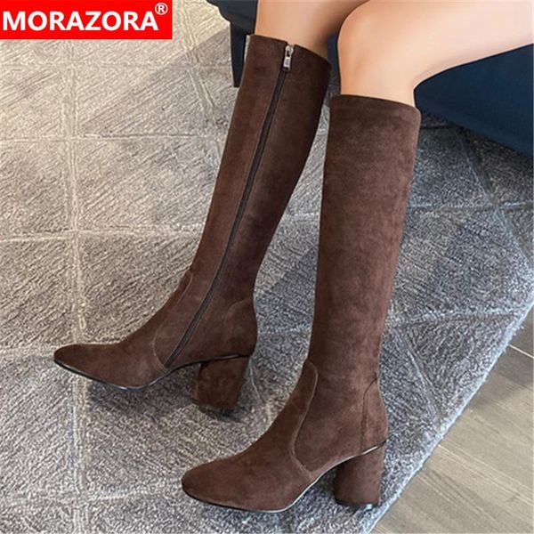 moonmeek 2021 new arrival winter knee high boots thick heels round toe fashion women boots solid color shoes, Black
moonmeek 2021 new arrival winter knee high boots thick heels round toe fashion women boots solid color shoes, Black