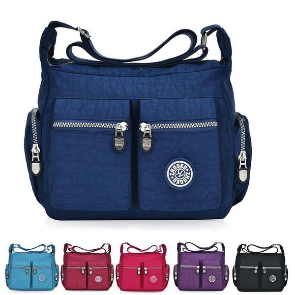 women handle shoulder bag designer handbag nylon female casual shopping tote crossbody bag messenger bags