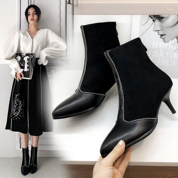 boots fashion women's shoes high heels ankle artificial leather woman party pointed toe cross strap booties1, Black
boots fashion women's shoes high heels ankle artificial leather woman party pointed toe cross strap booties1, Black