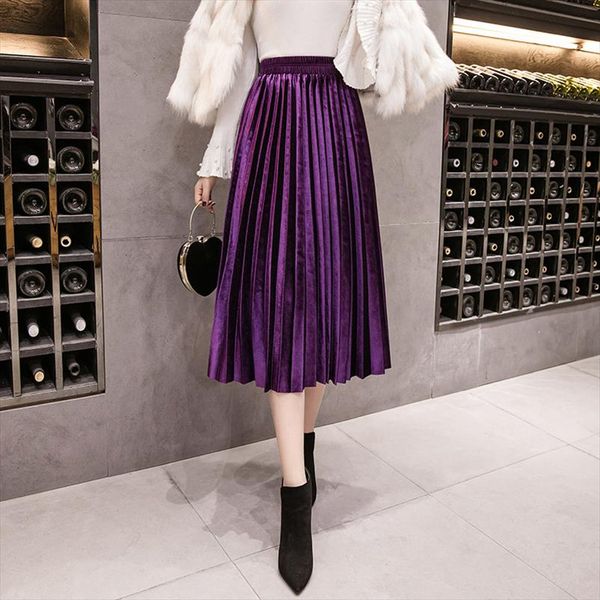 осень vintage suede бархатная плиссированные юбки женщины 2020 твердая elegant высокая талия длинная юбка тонкий большой качели линия faldas, Black
осень vintage suede бархатная плиссированные юбки женщины 2020 твердая elegant высокая талия длинная юбка тонкий большой качели линия faldas, Black