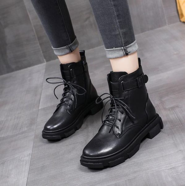 thick-soled boots women's 2021 spring and autumn single boots new all-match fashionable leather british style short boots, Black
thick-soled boots women's 2021 spring and autumn single boots new all-match fashionable leather british style short boots, Black