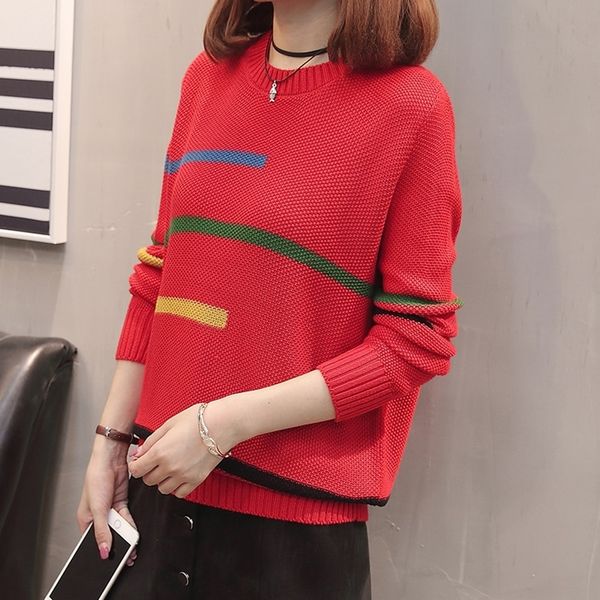 tigena autumn winter pullover sweater women jumper korean beautiful color striped long sleeve knit sweater female knitwear 201204, White;black
tigena autumn winter pullover sweater women jumper korean beautiful color striped long sleeve knit sweater female knitwear 201204, White;black