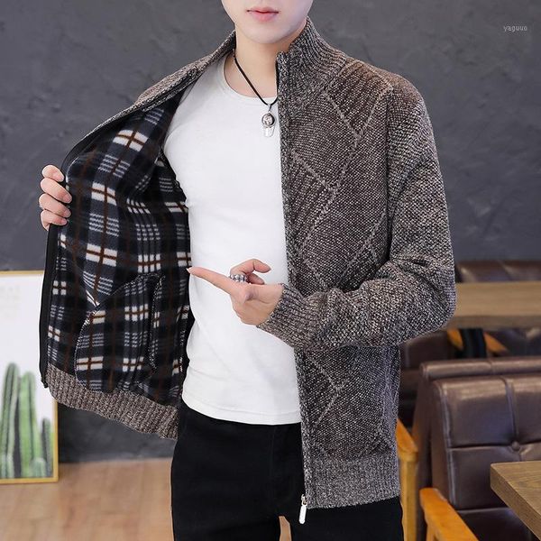 winter thick men's knitted sweater coat men fashion korean style men clothing full zip long sleeve cardigan oversize 2020 autumn1, White;black
winter thick men's knitted sweater coat men fashion korean style men clothing full zip long sleeve cardigan oversize 2020 autumn1, White;black