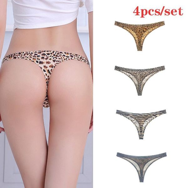 4pcs erotic thong cotton g-string panties leopard print soft underwear women briefs lingerie low-rise underpants1, Black;pink
4pcs erotic thong cotton g-string panties leopard print soft underwear women briefs lingerie low-rise underpants1, Black;pink