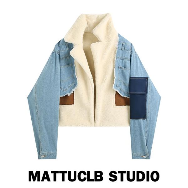 women's jackets autumn winter loose women thick coats motorcycle fake two piece denim jacket stitching plaszcz damski ef50wj, Black;brown
women's jackets autumn winter loose women thick coats motorcycle fake two piece denim jacket stitching plaszcz damski ef50wj, Black;brown