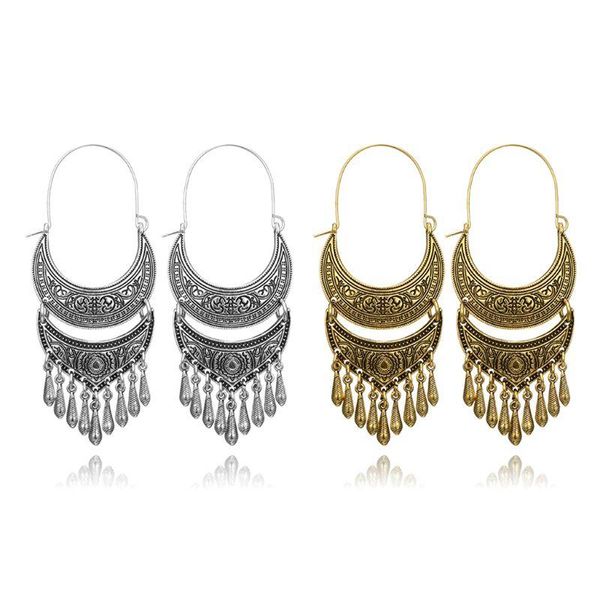 metal tassel dangle earrings oversize pendant long earring ethnic jewelry, Silver
metal tassel dangle earrings oversize pendant long earring ethnic jewelry, Silver