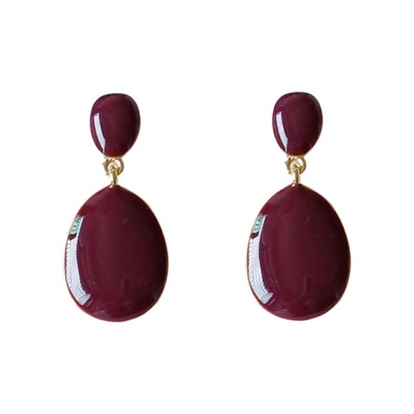 1 pair of fashionable earring decorative ear pendant female ear decor (dark red), Silver
1 pair of fashionable earring decorative ear pendant female ear decor (dark red), Silver