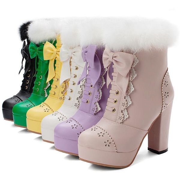 boots 2021 big size 48 warm plush winter high heel female zip sweet butterfly-knot platform women ankle shoes1, Black
boots 2021 big size 48 warm plush winter high heel female zip sweet butterfly-knot platform women ankle shoes1, Black