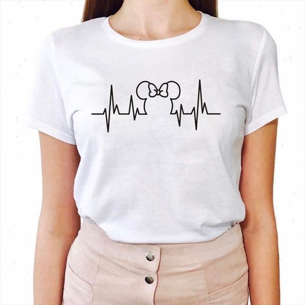 women cartoon tshirt micky mouse heartbeat shirt cute female tee casual loose harajuku t shirt women tee femme, White
women cartoon tshirt micky mouse heartbeat shirt cute female tee casual loose harajuku t shirt women tee femme, White