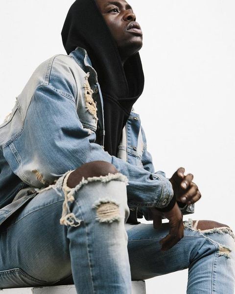 new arrival men's tapered leg jeans men's ripped tapered leg jeans distressed knee holes slim fit denim pants jeans pour hommes, Blue
new arrival men's tapered leg jeans men's ripped tapered leg jeans distressed knee holes slim fit denim pants jeans pour hommes, Blue