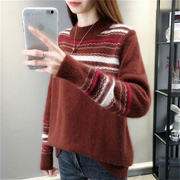 2021 new half turtleneck high color combining women's sweater fall/winter released fresh knitted or crocheted stuffed shirt thickening, White;black
2021 new half turtleneck high color combining women's sweater fall/winter released fresh knitted or crocheted stuffed shirt thickening, White;black
