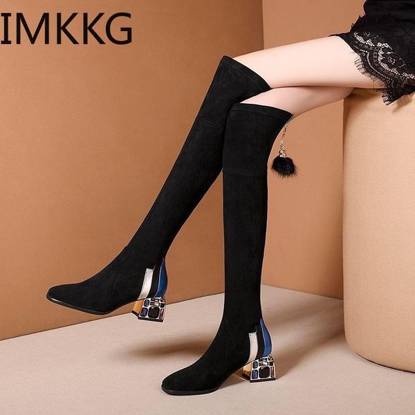 fashion elastic slim fit over the knee boots women 2020 winter flock ladies high heel chunky heel long thigh rhinestone botas, Black
fashion elastic slim fit over the knee boots women 2020 winter flock ladies high heel chunky heel long thigh rhinestone botas, Black