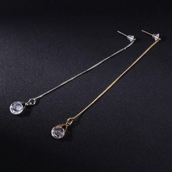 dangle & chandelier drop earrings zircon stone thin chain pendant luxury fashion long women jewelry, Silver
dangle & chandelier drop earrings zircon stone thin chain pendant luxury fashion long women jewelry, Silver