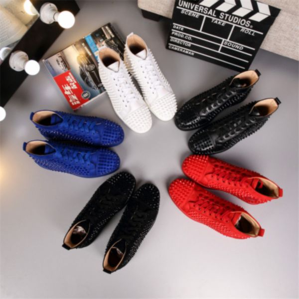a1 spikes red bottoms pik studded sneakers women men luxury designer boots flat casual red sole autumn winter shoes, Black
a1 spikes red bottoms pik studded sneakers women men luxury designer boots flat casual red sole autumn winter shoes, Black