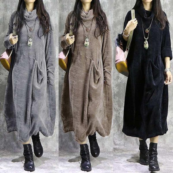 autumn vintage corduroy dress zanzea women turtleneck long sleeve solid long dresses baggy vestido kaftan sundress plus size1, Black;gray
autumn vintage corduroy dress zanzea women turtleneck long sleeve solid long dresses baggy vestido kaftan sundress plus size1, Black;gray