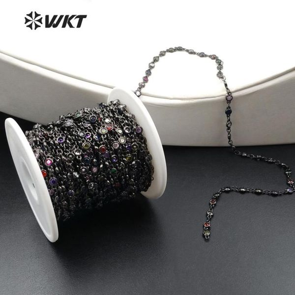 chains wt-bc106 wholesale 10 meter stainless black gun chain multi color cubic zircon beads fashion colorfull women jewelry, Silver
chains wt-bc106 wholesale 10 meter stainless black gun chain multi color cubic zircon beads fashion colorfull women jewelry, Silver