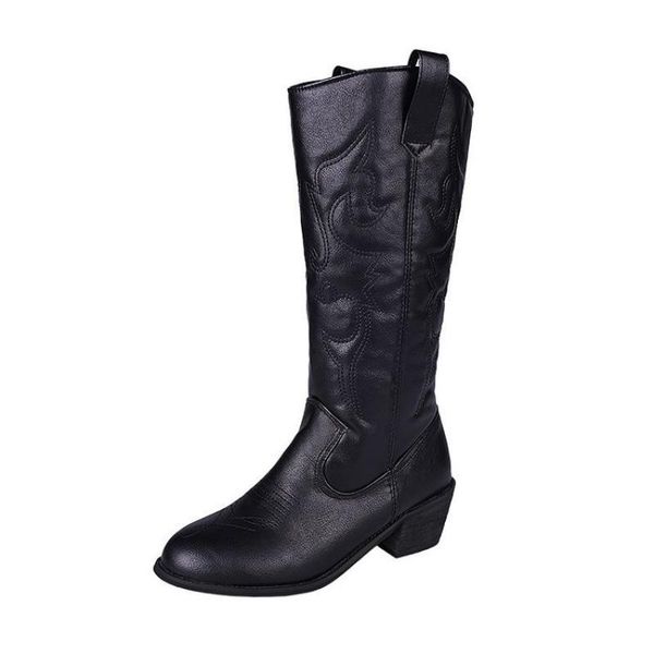 boots mid calf cowboy for women low heel leather boot embriodery riding 2021 retro casual shoes female, Black
boots mid calf cowboy for women low heel leather boot embriodery riding 2021 retro casual shoes female, Black
