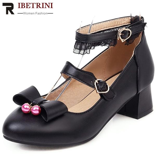 dress shoes ribetrini sweet girl party pumps pearl lace buckle strappy women square heel round toe butterfly knot woman, Black
dress shoes ribetrini sweet girl party pumps pearl lace buckle strappy women square heel round toe butterfly knot woman, Black