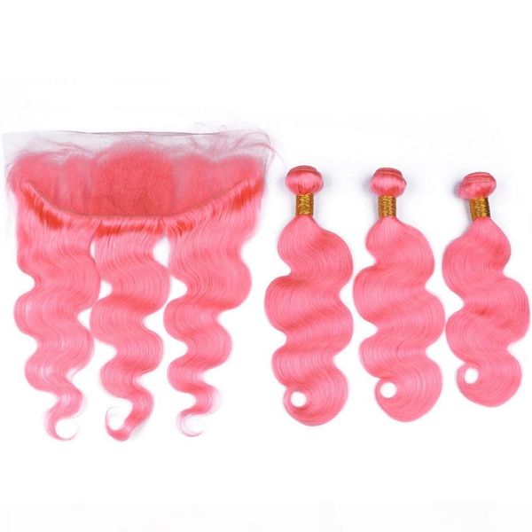 brazilian pink colored virgin hair weave bundles with full lace frontal body wave pure pink lace frontal closure 13x4 with weaves, Black;brown
brazilian pink colored virgin hair weave bundles with full lace frontal body wave pure pink lace frontal closure 13x4 with weaves, Black;brown