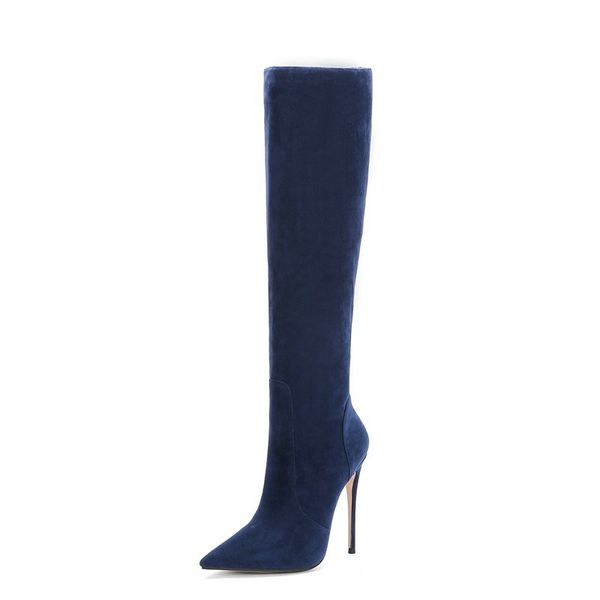 new women shoes knee high heel fashion for winter pointed toe big size boots t200425, Black
new women shoes knee high heel fashion for winter pointed toe big size boots t200425, Black