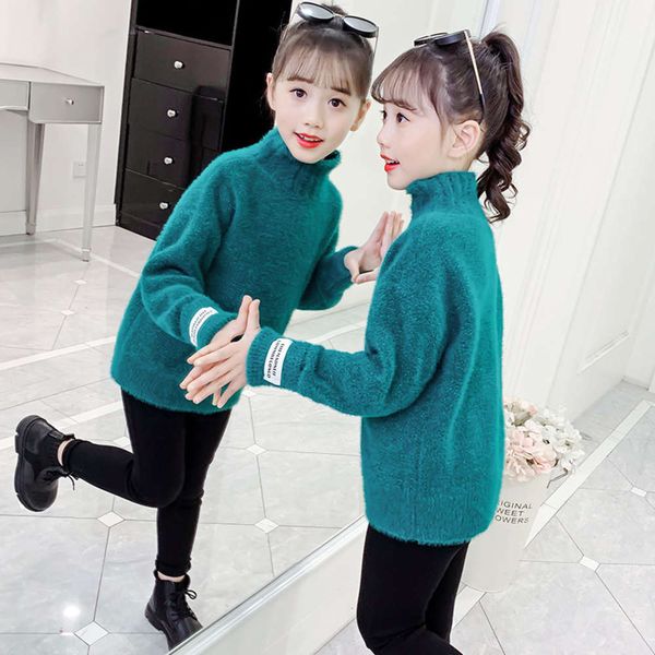 children's 2020 winter clothing new girl's wtern sle thickened knitted sweater keeping warm, Blue
children's 2020 winter clothing new girl's wtern sle thickened knitted sweater keeping warm, Blue