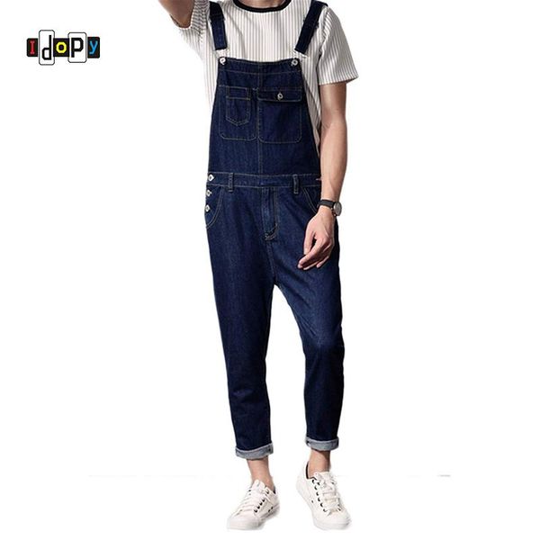 men's jeans idopy men`s denim bib overalls plus size pants all match pockets cargo suspenders jumpsuit for men, Blue
men's jeans idopy men`s denim bib overalls plus size pants all match pockets cargo suspenders jumpsuit for men, Blue