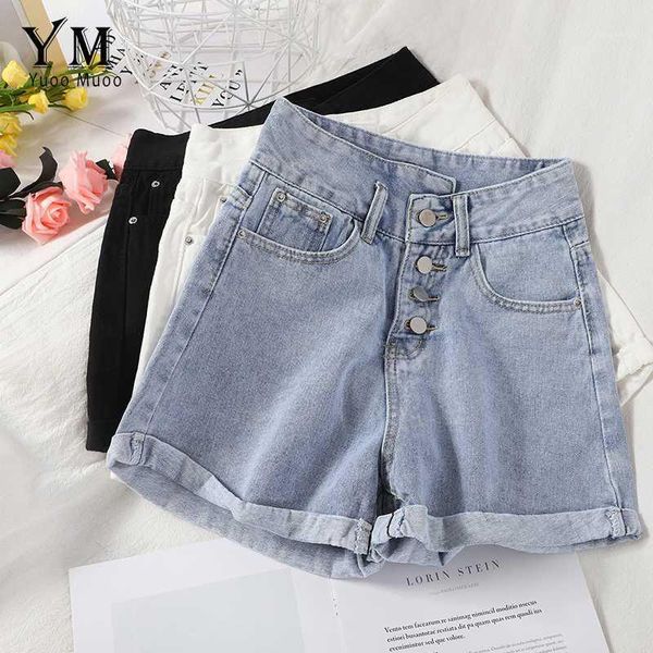 yuoomuoo ins fashion irregular high waist denim shorts for women summer 4 buttons design elegant ladies jeans shorts streetwear1, White;black
yuoomuoo ins fashion irregular high waist denim shorts for women summer 4 buttons design elegant ladies jeans shorts streetwear1, White;black