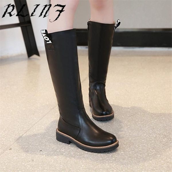 knee high boots shoes warmful women winter plus flat boots side zipper high leather round head to keep warm, Black
knee high boots shoes warmful women winter plus flat boots side zipper high leather round head to keep warm, Black