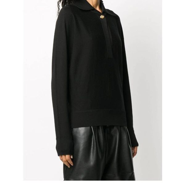 women's sweaters 8.15 2021 fashion collar long sleeve button decoration knitwear ladies wool blend elegant solid color pullover, White;black
women's sweaters 8.15 2021 fashion collar long sleeve button decoration knitwear ladies wool blend elegant solid color pullover, White;black