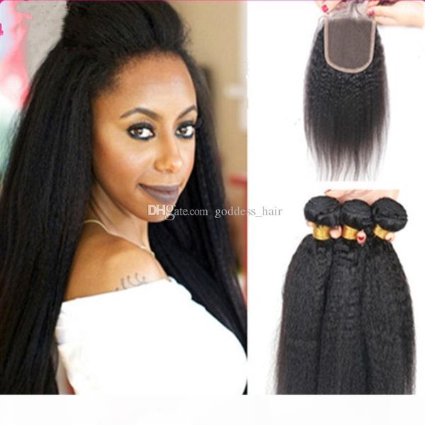 brazilian kinky straight 8a human hair with closure coarse yaki hair weaves with closure for black woman
brazilian kinky straight 8a human hair with closure coarse yaki hair weaves with closure for black woman