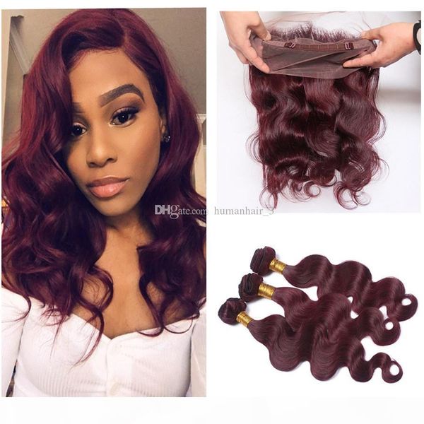 brazilian virgin human hair weaves with 360 lace closure wine red body wave pre plucked 360 lace frontal closure with bundles, Black;brown
brazilian virgin human hair weaves with 360 lace closure wine red body wave pre plucked 360 lace frontal closure with bundles, Black;brown