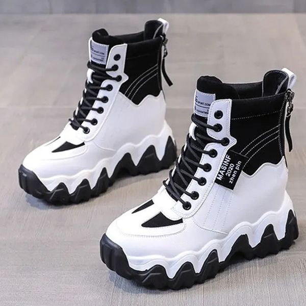 2021 the new high platform chunky sneakers hidden leather women's sports shoes wear winter zipper ladies'boots boots ugad, Black
2021 the new high platform chunky sneakers hidden leather women's sports shoes wear winter zipper ladies'boots boots ugad, Black