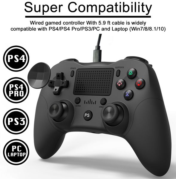 dual shock wired usb game controller gamepad joystick for ps4/ps4 pro/ps3 pc windows console with package box
dual shock wired usb game controller gamepad joystick for ps4/ps4 pro/ps3 pc windows console with package box