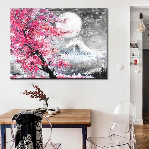 canvas painting sakura mount fuji in the moonlight prints and posters wall art pictures for home living room decoration
canvas painting sakura mount fuji in the moonlight prints and posters wall art pictures for home living room decoration