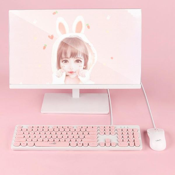 keyboard mouse combos cherry pink girl's gift gaming mechanical cute retro punk wired and keycaps set for gamer
keyboard mouse combos cherry pink girl's gift gaming mechanical cute retro punk wired and keycaps set for gamer