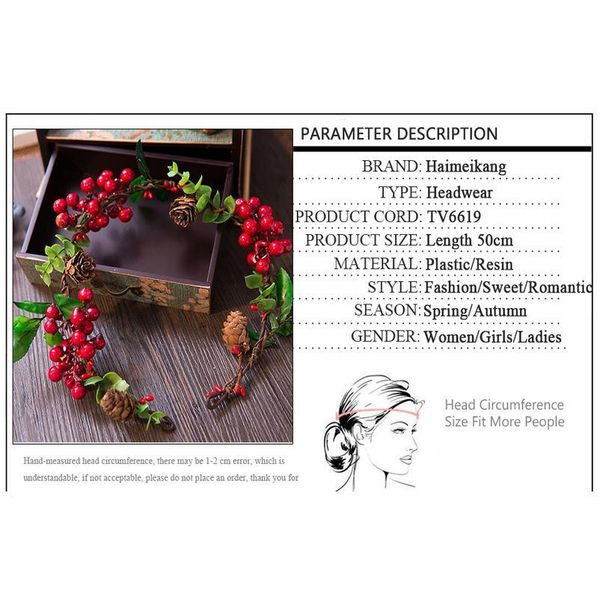 haimeikang new bridal forest flower headband for women color fruit wreath wedding hair accessories tiara and crown jllswj
haimeikang new bridal forest flower headband for women color fruit wreath wedding hair accessories tiara and crown jllswj