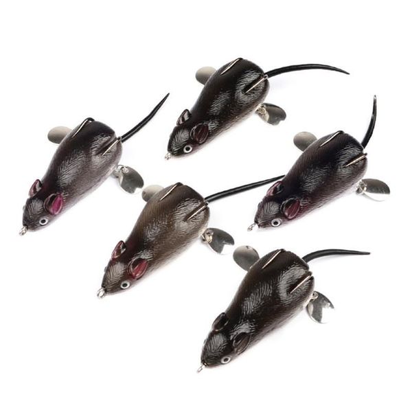 1pcs 3d eyes 7cm 17.43g black soft mouse 2 hooks bait bells sound bass fishing lure frog sil artificial set sqcxca 
1pcs 3d eyes 7cm 17.43g black soft mouse 2 hooks bait bells sound bass fishing lure frog sil artificial set sqcxca