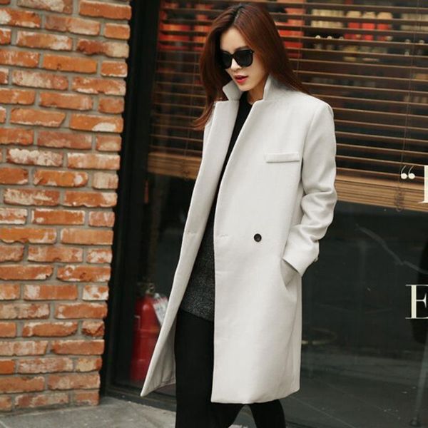women's wool & blends zadorin women woolen coat solid lapel long sleeve elegant single button beige vintage winter overcoat outerwear, Black
women's wool & blends zadorin women woolen coat solid lapel long sleeve elegant single button beige vintage winter overcoat outerwear, Black