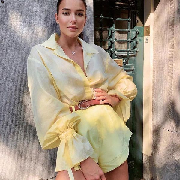 women's blouses & shirts foridol lace up long sleeve autumn yellow blouse women casual chic ladies flare white 2021
women's blouses & shirts foridol lace up long sleeve autumn yellow blouse women casual chic ladies flare white 2021