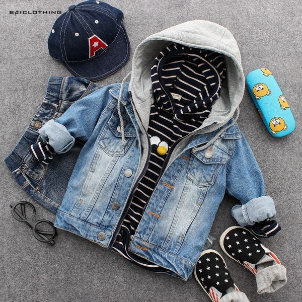new style autumn boys cowboy jeans jacket children cool classic hooded outwear coats kids casual clothing lj200814, Blue;gray
new style autumn boys cowboy jeans jacket children cool classic hooded outwear coats kids casual clothing lj200814, Blue;gray
