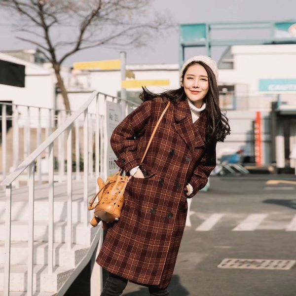 2021 new female mode chess autumn and winter jacket medium length thicken wool clothing for coat efto, Black
2021 new female mode chess autumn and winter jacket medium length thicken wool clothing for coat efto, Black