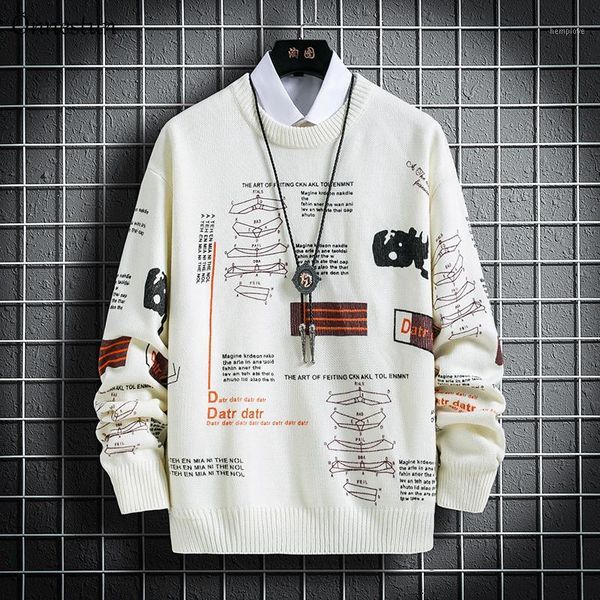 onnestun sweater men new autumn winter elasticity men's knitted pullover casual harajuku hip hop print warm sweaters man 1, White;black
onnestun sweater men new autumn winter elasticity men's knitted pullover casual harajuku hip hop print warm sweaters man 1, White;black