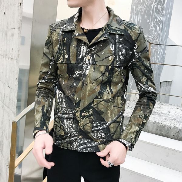 spring men's camouflage jacket men turn the collar coat personality streetwear summer clothing male 201105, Black;brown
spring men's camouflage jacket men turn the collar coat personality streetwear summer clothing male 201105, Black;brown