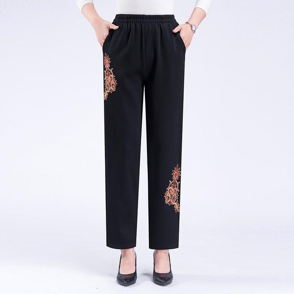 women's pants & capris large size 2021 autumn winter women embroidery casual high waist stretch straight female trousers pantalon femme, Black;white
women's pants & capris large size 2021 autumn winter women embroidery casual high waist stretch straight female trousers pantalon femme, Black;white