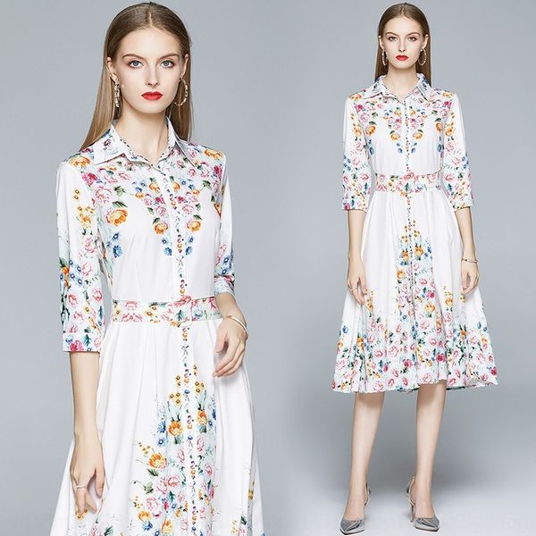 zdhbd 2020 summer women's clothing new big lapel elegant flower print cropped sleeve mid-length big skirt fashionable skirt large swing, Black;gray
zdhbd 2020 summer women's clothing new big lapel elegant flower print cropped sleeve mid-length big skirt fashionable skirt large swing, Black;gray