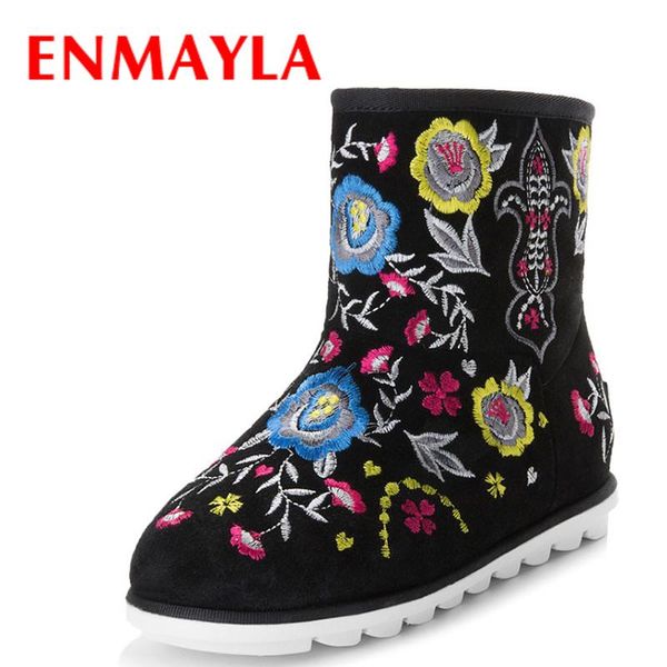 enmayla ethnic winter women warm fur snow boots suede floral flats ankle boots for women embroidered shoes woman, Black
enmayla ethnic winter women warm fur snow boots suede floral flats ankle boots for women embroidered shoes woman, Black