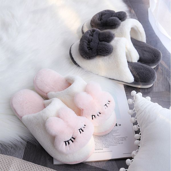 couple fluffy slippers winter warm non-slip cartoon rabbit cotton female slippers home indoor 2020 male women cute ladies shoes y1202, Black
couple fluffy slippers winter warm non-slip cartoon rabbit cotton female slippers home indoor 2020 male women cute ladies shoes y1202, Black