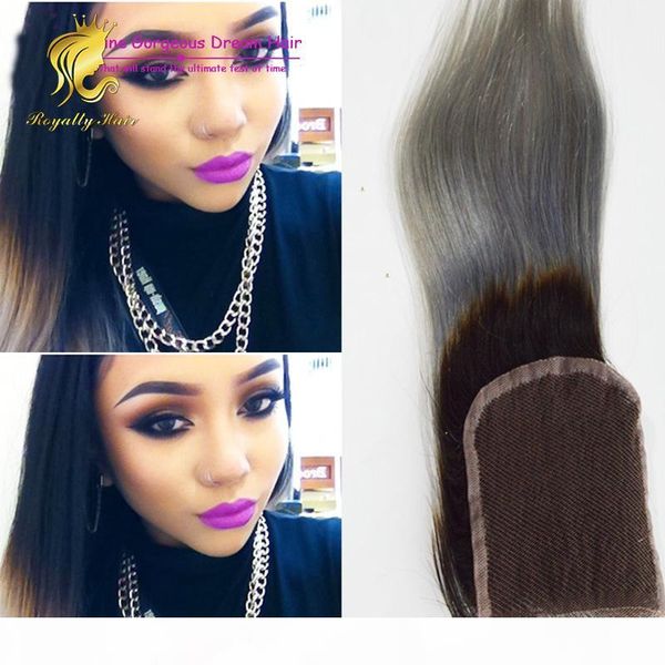 two tone straight lace closure human brazilian hair 1b grey 4x4 middle 3 part ombre grey lace closure bleached knots, Black;brown
two tone straight lace closure human brazilian hair 1b grey 4x4 middle 3 part ombre grey lace closure bleached knots, Black;brown